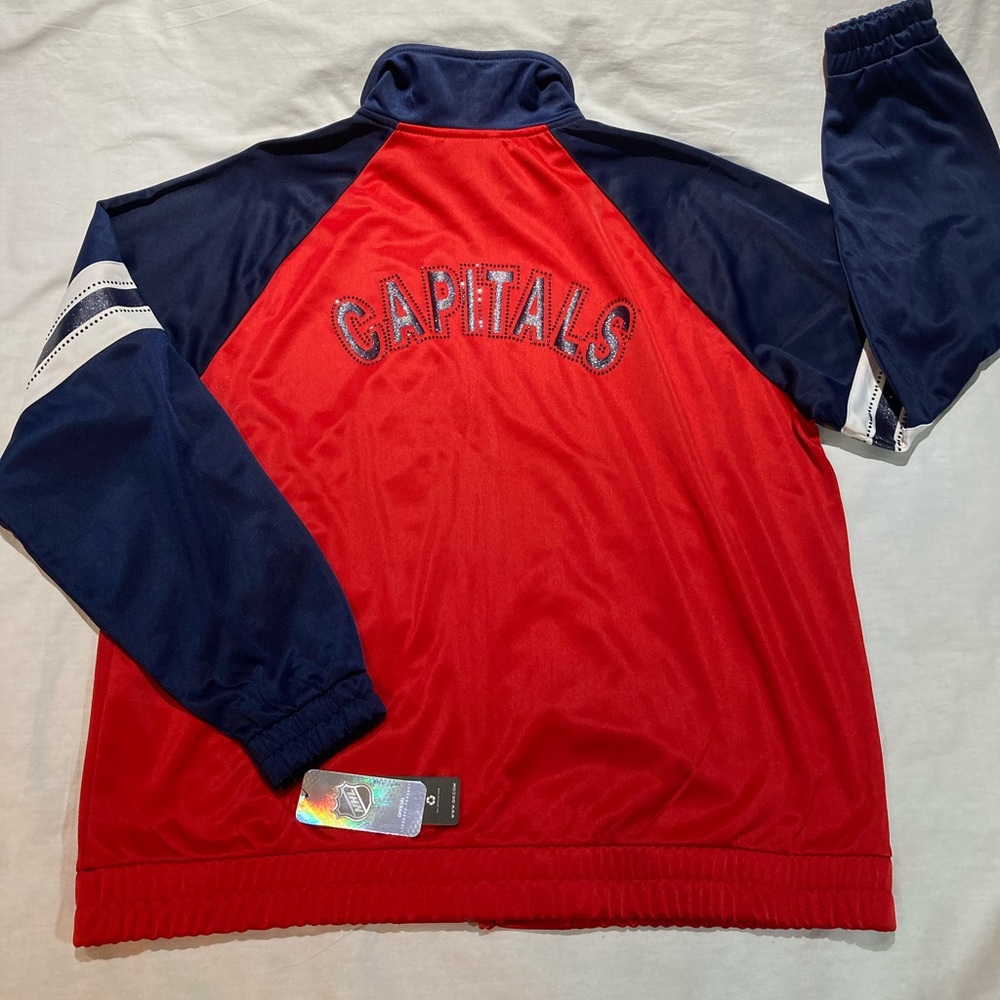 Washington Capitals Satin Track Jacket, Women’s size 2X, NWT!